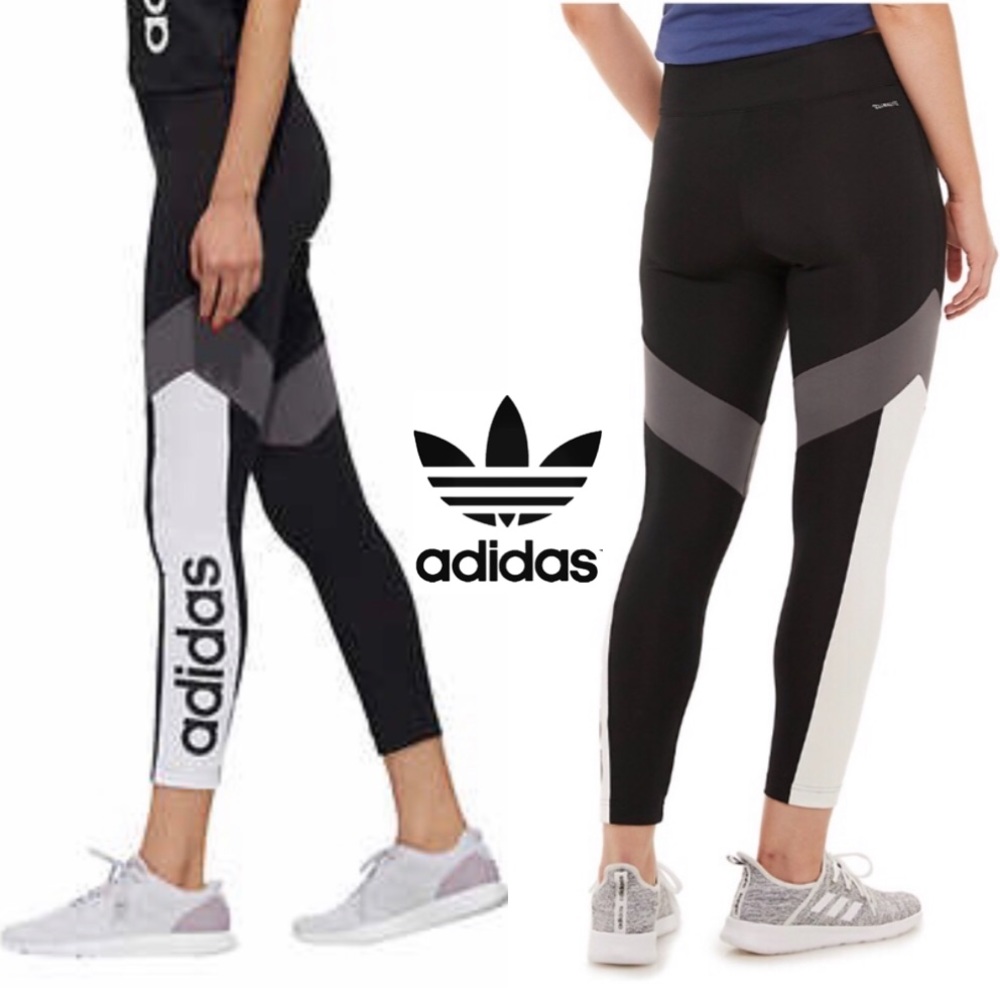 Adidas Colorblock Tight Leggings Black White